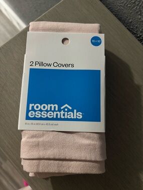 Room Essentials Soft Blush Pink Pillow Covers - Set of 2